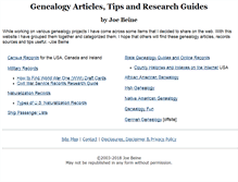 Tablet Screenshot of genealogybranches.com